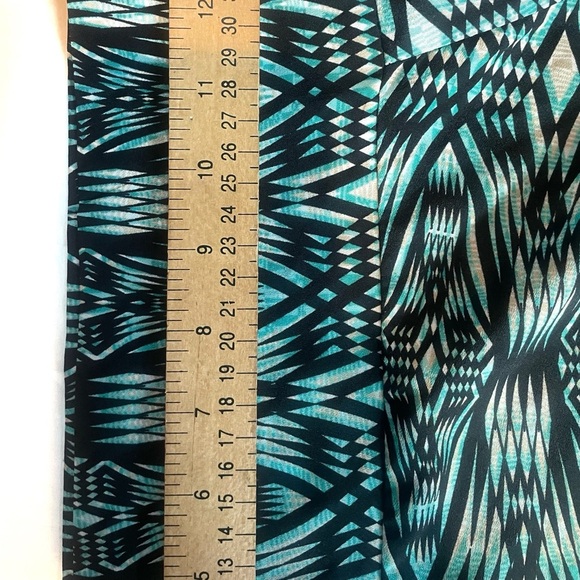 Unique Spectrum 3X Green & Black Print Open Front Kimono Cardigan Plus Size - Picture 10 of 12